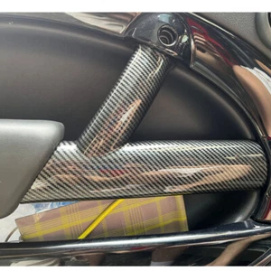 Pair Carbon Fiber Side Interior Door Hanle Bar Trim for Mini Cooper R50 R52 R53 - Picture 1 of 7