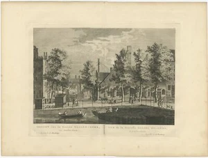 Antiker Druck der "Nieuwe Walenkerk" in Amsterdam von Maaskamp (1805) - Bild 1 von 1
