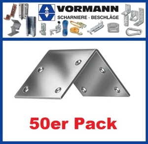 50 STÜCK Vormann Stahl Breitwinkel 40 x 40 mm Winkel Winkelverbinder Holz verz. - Bild 1 von 1