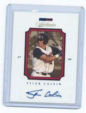 2007 Tri Star Autothentics** Tyler Colvin on card rookie autograph-Chicago Cubs