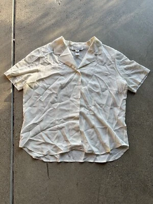 Camisa/Blusa Vintage Jones New York 100% Seda Talla 14 W Foto 1 de 4