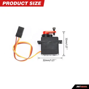 RCAWD Steering Servo & Servo Horn for Arrma 1/18 Granite Typhon Grom Mega 380 - Picture 1 of 5