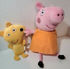 Peppa Pig’s Teddy Bear 7” Yellow Flat Plush Toy Doll & Papa Pig 🐖 