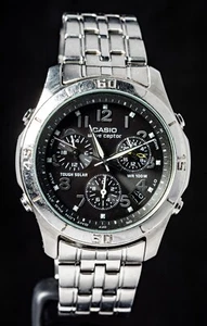 Casio Wave Ceptor Tough Solar Chronograph Men's Quartz Watch -- Working, Ø41mm - Picture 1 of 8