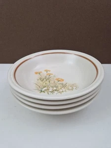 MARKS & SPENCER FIELD FLOWERS 6¾" dessert cereal bowls x 4 - Picture 1 of 3