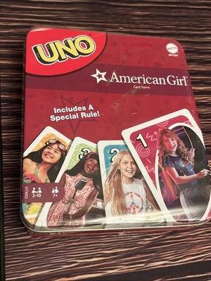 American Girl Doll Uno Deck Cards Game with Limited Edition Tin Unique Rules NEW - Image 1 of 3
