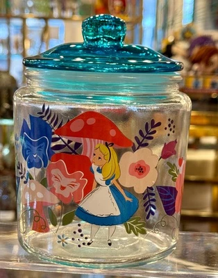 Disney Alicia en el País de las Maravillas Flores Vidrio Snack Tarro Caja Sellada Foto 1 de 4
