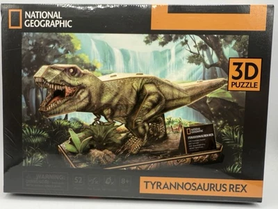 Puzzle 3D Tyrannosaurus Rex Dino National Geographic DS1051h Cubic 52 Pieces New - Image 1 of 4