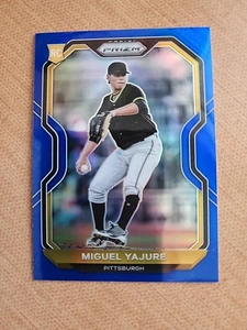 2021 Panini Prizm Blue Prizm #165 Miguel Yajure Pittsburgh Pirates RC Rookie  - Bild 1 von 3