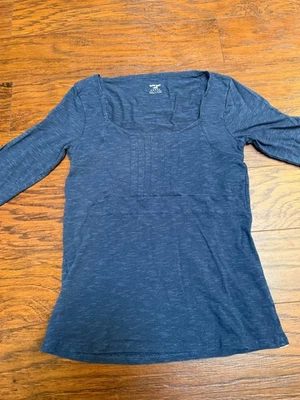 Camisa/Blusa Mujer Horny Toad Pequeña Azul, Cuello Cuadrado Foto 1 de 4