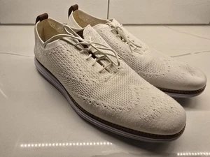 Cole Haan Mens Original Grand Knit Dress Shoes Size 13M C27963 Wingtip White - Picture 1 of 9