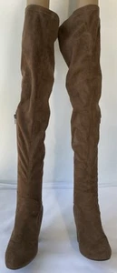 Jeffrey Campbell Brown Suede Over the Knee Boots Size 6 - Picture 1 of 13