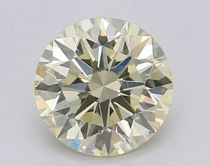 Round Fancy Light Yellow 1.54 Ct VS1 IGI Certified Lab Grown CVD Diamond - Picture 1 of 10