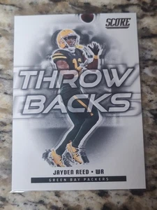 2025 Score - Throwbacks Jayden Reed #24 Green Bay Packers - Picture 1 of 2