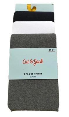 Medias Cat & Jack para niñas blancas - gris jaspeado - azul marino - tres pares talla 2T-3T NUEVAS Foto 1 de 3