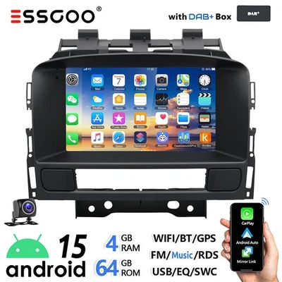 DAB+ 4+64GB Android 15 Autoradio Carplay Für Opel Astra J 2010-2014 GPS Navi RDS - Bild 1 von 4