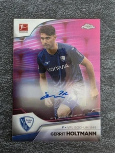 2023 Topps Chrome Bundesliga Pink Refractor Auto - Gerrit Holtmann - 082/150 - Bild 1 von 2