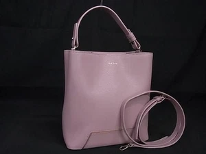 Paul Smith Cuero 2 Vías Bolso de Hombro Bandolera Rosa Fa7374 - Imagen 1 de 10