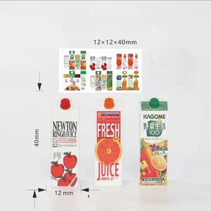 1/6 Scale Miniature Realistic Juice Box Set for Kitchen Diorama/Dollhouse - Picture 1 of 2