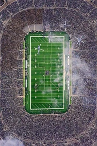 Notre Dame Fußballstadion Überflug kultiges Hochglanzfoto 11x17 Poster Kunst Touch - Bild 1 von 1