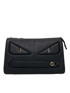 Bolso sin asas FENDI Selleria Monster de cuero negro elegante de lujo de Japón para mujer - Imagen 1 de 9