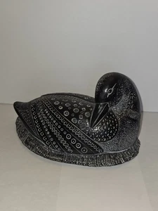 Estatua vintage de loon inuit de Canadá - Imagen 1 de 4
