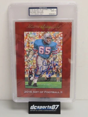 2016 年历史亲笔签名足球艺术 Elvin Bethea #7/48 PSA 9 自动级 — 第 1/3 张图片