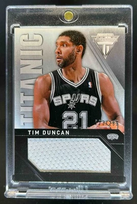 2013-14 Panini Titanium Tim Duncan Titanic Threads Jumbo Jersey #223/299 Spurs - Image 1 of 2