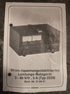 Voltcraft DC POWER SUPPLY,  Stabilisiertes Netzteil, 0 - 40 V/ 0 - 5 A - Bild 1 von 4