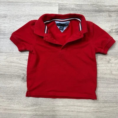 Tommy Hilfiger Kids Polo Shirt - Red Short Sleeve Collared Top - Image 1 of 3