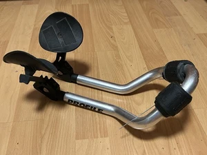 90s Profile Air Stryke Clip On Aero Bar Flip Up Arm Pads Grip Shift CX-DT Tri TT - Picture 1 of 11