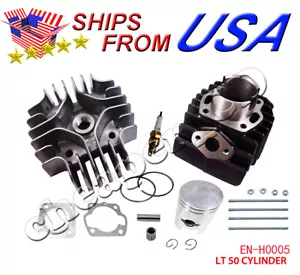 Complete Engine Cylinder Top End Kit with Piston Ring Gasket for Suzuki LT A50 - Picture 1 of 2