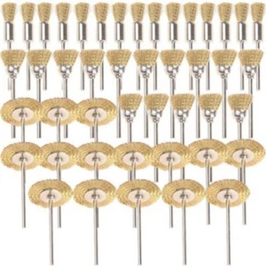 45pcs Brass Wire Wheel Polishing Mix Brush Set for Dremel Rotary Tool Kit - Picture 1 of 5