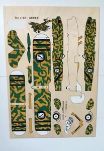 AMATI MODELLO TRAFORO LEGNO SPESSORE 3 mm AEREO  TAVOLA N 62 - Picture 1 of 1