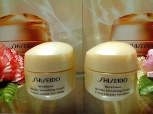 30%OFF! ☾4 PCS☽ Shiseido Benefiance Wrinkle Smoothing Cream ◆15ML◆~✰Anti-Rides✰~ - Picture 1 of 11