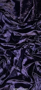 Premium Purple Crushed Velvet Fabric Craft Stretch Velour Material 150cm - Picture 1 of 4