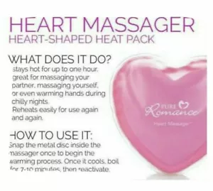 Warm Things Up With A Pure Romance Massaggiatore Cuore Caldo Nuovo e Sigillato - Foto 1 di 4