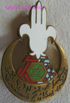 IN20330 - INSIGNE 22° Régiment de Tirailleurs Algériens - Photo 1/2