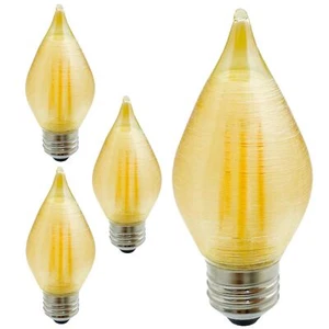 Diodesy 4PK LED Spunlite Light Bulb Satin C15, E26, All Dimmer, 2100K, 4W, 40W - Picture 1 of 3