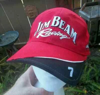 Jim Beam Racing Hat NASCAR #7 Robby Gordon Adjustable Cap - Image 1 of 4