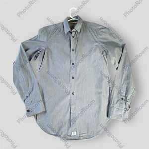 Burberry London 14 1/2 neck - 37 chest Mens Small Button Up Plaid Gray - Picture 1 of 8