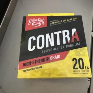 Strike King Contra Performance Fishing Line 20lb Yellow 150  Yds Suction Cup - Picture 1 of 3