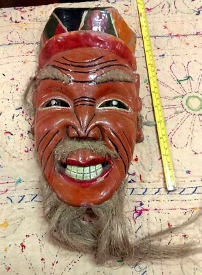 Máscara de Ópera VINTAGE Bouyei Tribe Nuo Província de Guizhou, China - Imagem 1 de 2