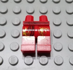 LEGO Red Ninjago Minifigure Legs with Gold Dragon Tail Pattern - Picture 1 of 1