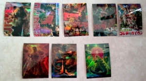 8 NEW 1996 GODZILLA MOVIE CHROMIUM JPP/AMADA PARALLEL HOLOCHROME STICKER CARDS - Picture 1 of 10