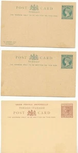 TOBAGO 1881/92, 4 different very fine unused postal stationery (H&G 1, 5, 7, C1; - Picture 1 of 3