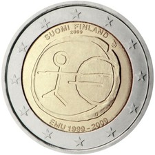 Finland - 2 Euro Commemorative 2009 10 years of EMU – EMU  UNC - FREE SHIPPING