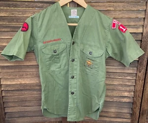 Vintage 1960s BOY SCOUT Uniform SHIRT w/ PATCHES Star Rank Kingsville, Texas - Picture 1 of 9