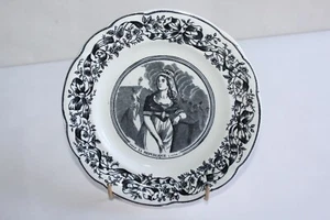 Assiette parlante ancienne faïence de Longwy " Sous la république 1792 " - Foto 1 di 5