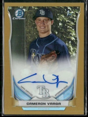 2014 Bowman Chrome Cameron Varga BCA-CVA 1st Gold Auto /50 Rays - Image 1 of 2